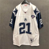 Ready Stock NEW NFL Rugby Jersey retro Street oversize hip hop Short Sleeve Boy rap Ball Dress Mediu