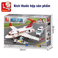 Mô hình lego máy bay trực thăng cứu hộ gồm 402 chi tiết / máy bay cứu thương 335pcs đồ chơi lắp ghép