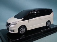 1/24 日產 Nissan Serena C27 珍珠白 黑頂 實貨如圖 日本車廠展覽模型 非賣品 膠車身 冇內籠