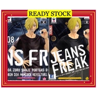 【100% ORI 🇯🇵】【SANJI】BANPRESTO ONE PIECE DXF JEANS FREAK 08 BLACK SHIRT PVC FIGURE 海贼王 山治 818HOBBY