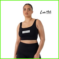 ◊ ⇧ Plus size Squareneck Croptop Black Sleeveless Sando Women tank top Clothes Lovemichcollections