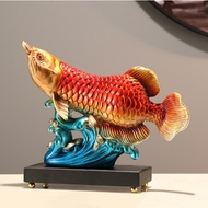 Arowana Fish Statue Modern Statue for Office Bookshelf Table Centerpiece