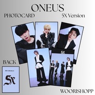 ONEUS PHOTOCARD 5X 2 SIDES 5 PCS KPOP CARDS UNOFFICIAL HWAN WOONG KEON LEEDO XION