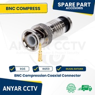 BNC Compress Connector RG59/RG6 Taiwan High Quality - Coaxial Connector RG59/RG6