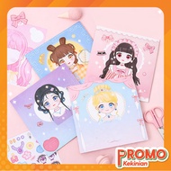 Trendy - 6785 Cartoon Makeup Stickers Character Book Stickers Girls' Makeup Sticker Book/s