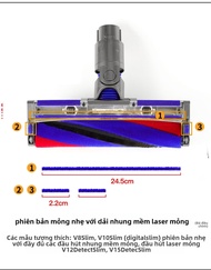 Bàn Đạp Mềm Nhẹ Laser V12 Vỏ Bên Hông 15 Phụ Kiện Máy Hút Bụi Dyson V8 Slim V10 V12 Laser Soft Rolle