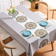 Fine day ผ้าปูโต๊ะเรียบและนุ่มทนต่อการสึกหรอและทนทานรูปแบบประณีตผ้าปูโต๊ะสี่เหลี่ยมผ้าปูโต๊ะกาแฟ