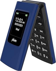 Plum Flipper 4G Volte Unlocked Flip Phone ATT Tmobile Consumer Cellular 2022 Model - Blue