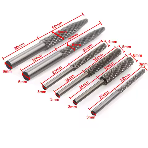 1PC Rotary Burr Cutter High Speed Steel Rotary Bur Cutter File Milling Cutter Drill Bit Engraving Bi