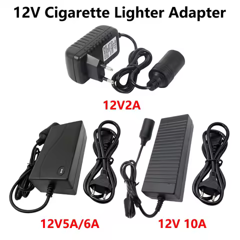 Car Power Supply Adapter AC 110V/ 220V TO DC 12V 12V 2A 6A 10A Cigarette Lighter Adapter