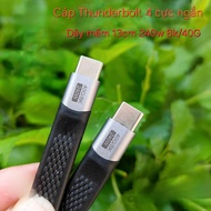 Super Short Thunderbolt 4 Dual-C Data Cable GEN3 High Speed 40G Fast Charging Screen Presentation 240W