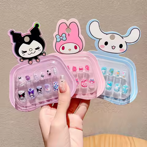 Hello Kitty Kuromi Nail Stickers Safe, Non-Toxic, Odorless Nail Decals New Removable Stickers