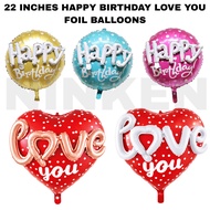 22 Inchs Love Birthday Foil Balloons Belon