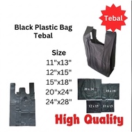 Black Plastic Bag Black Stem Bag/ - (Thick)