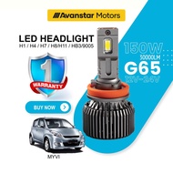 2PCS *1 Year Warranty* Perodua Myvi 150W Super Bright LED Headlight Foglight H4 H8/H11 HB3/9005 Hi/L