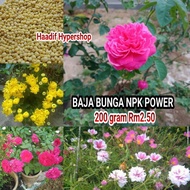 200g BAJA PAKSA BUNGA SEGAR LEBAT SEBATIAN NPK ROS ORKID KERTAS Flower Fertilizer