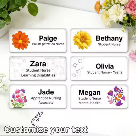 Personalized custom name, name badge nurse, midwife hospital, doctor nurse, intern Nurse Name Badge