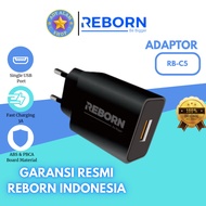 Reborn RB-C5 USB Quick Charger Adapter 18watt Charger Adapter Free Type-C Cable