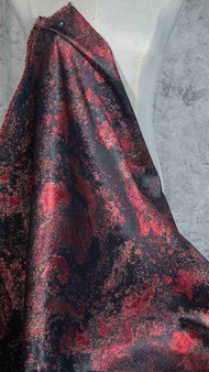 Vải Lụa Phản Quang Hoa Vàng Phong Cách Cổ Điển Thiết Kế Quần Áo Vải Lụa Pha Trộn Họa Tiết Hình Học V