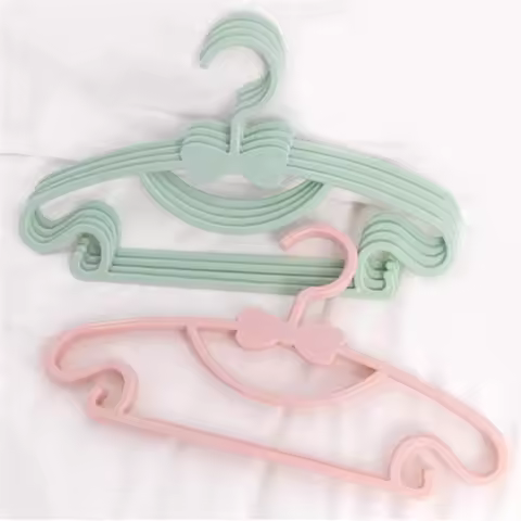 5/10 Pieces Kids Hanger Rack Portable Plastic Display Stand Windproof Kids Small Hanger Baby Clothes