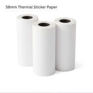 Sticker Paper 58mm width (± 1mm)