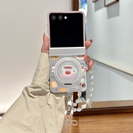 Coffee Cup 360°Rotatable Magnetic Bracket Phone Case For Samsung Galaxy Z Flip 8 7 FE 6 5 4 3 Hinge 