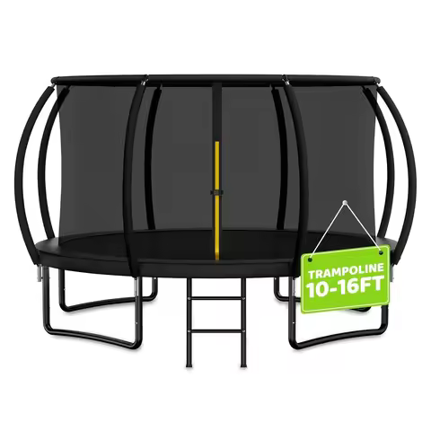 10FT 12FT 14FT 15FT 16FT Recreational Trampolines with Enclosure Net and Ladder and Anti-Rust Coatin