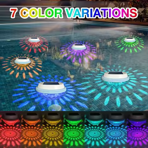 Solar floating pool light, LED automatic lighting at night, automatic charging and turning off light