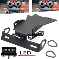 For YAMAHA FZ6 License Plate Holder LED Light FZ6N FZ6S 2004-2010 FZ6 N/S Motorcycle Accessories Tai