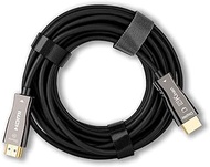 Kinan 4K HDMI Fiber Optic Cable 32FT,HDMI2.0,4K@60Hz,4:4:4,18Gbps,HDR,Dolby Vision,HDCP2.2,ARC,3D,2160P,1080P,Audio&amp;Video Sync Transmission,for TV Box,4K TV,PS4,Blu-ray Player,Laptop,Black
