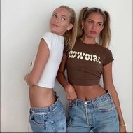 COWGIRL BABY TEE - Y2K TEE - BRANDY MELVILLE DUPE - Y2K STYLE - AESTHETIC OUTFIT