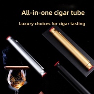 Multifunctional Cigar Tube Cigar Diamond Cigar Needle Fashion Metal Moisturizing Cigar Tube Aluminum