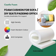 High Density Sofa Seat Foam Cushion Sheet Replacement Upholstery Pad 40x40cm 1Inch/2Inch/3Inch