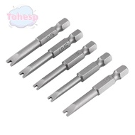 TOHESP 5 PCS U Shape Screwdriver Bits, Magnetic 50mm Length U Type Drill Bits, U4 U5 U6 U7 U8 1/4 In