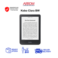 ตัวแทนจำหน่ายอย่างเป็นทางการของ SG Kobo [eReader] Kobo Clara BW - หน้าจอ 6 นิ้ว |   ฟรีฟิล์มกันรอย |