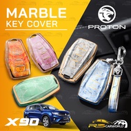 [𝐊𝐄𝐘 𝐂𝐎𝐕𝐄𝐑] PROTON X90 2023 2024 Marble Key Cover Sarung Kunci Casing Accessories Accessori Car Body