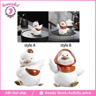 [Lovoski] Duck Figurine Tea Figurine Decorative Duck Statue for Bookcase Table Office
