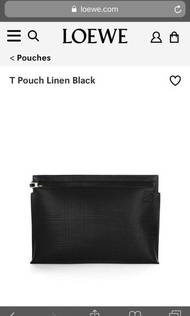 Loewe T pouch Linen black