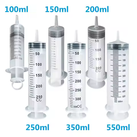 50ml 100ml 150ml 200ml 250ml 350ml 550ml Large Capacity Syringe Reusable Plastic Pump Nutrient Measu