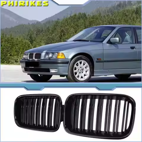 Gloss Black E36 Grille ABS Front Replacement Hood Kidney Grill For BMW E36 1992-1999 for BMW 318i 32