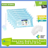 Promo Paket 10 Pouch Kasa Lipat Medis Steril Perban Penutup Luka Kecil Bebat Pusar Bayi Rumah Sunat