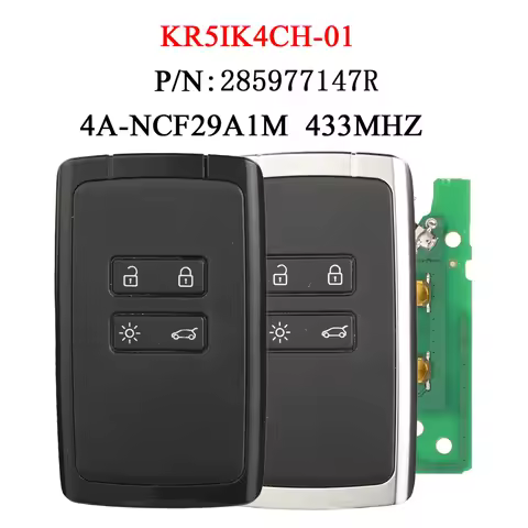 jingyuqin 4 Button Smart Card Key Remotes 433MHz 4A NCF29A1M HITAG AES Keyless GO KR5IK4CH-01 For Me