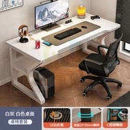 包安裝送貨-【白架白麵桌+椅子】（送USB充電）【80x60x75CM】-電腦枱 辦公枱 學習枱 寫字枱 電競枱