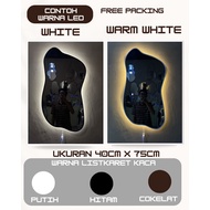 Aesthetic led mirror aesthetic abstract mirror/ minimalist mirror/ hanging mirror/