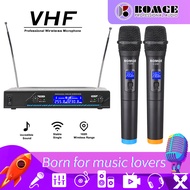 Karaoke Microphone System with 2 Wireless Handheld Condenser Microphones + 1 Home Computer KTV Singing Receiver