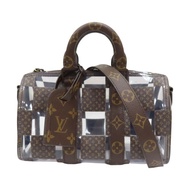 棕色 原花帆布 透明格紋 Keepall Bandouliere 25 兩用包 M20872【LOUIS VUITTON LV 路易威登】 M20872