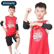 SPOSAFE 1 pair kids elbow support with superior nylon compresion elbow pad elbow guard for basketbal