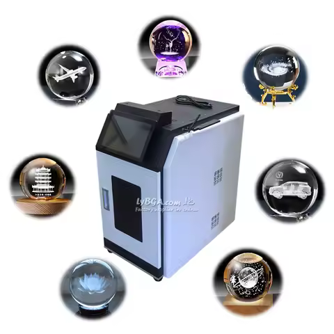 LY-A04A 5W 6W 1W Green Light Crystal Ball UV Laser Marking Machine 3D Glass Internal Engraving Machi