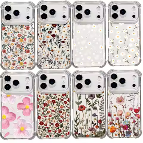 Minimalist Daisy Soft Clear Shockproof Case For Xiaomi POCO X8 Pro Max 15T Redmi 15C Note 15 Pro Plu