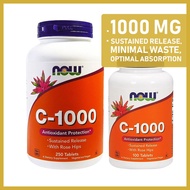 [Ready Stock] Now Foods C-1000 Vitamin C Sustained Release With Rose Hips (1000 mg) (100 / 250 Tablets)